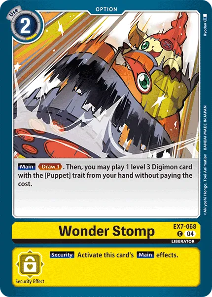 Wonder Stomp &mdash; Digimon Card Game card