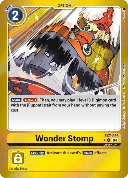 Wonder Stomp &mdash; Digimon Card Game card
