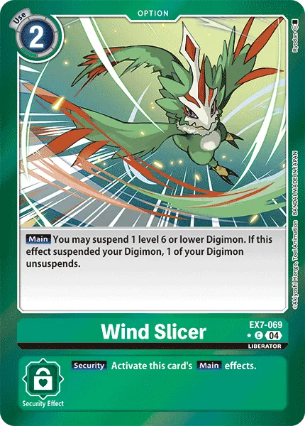 Wind Slicer &mdash; Digimon Card Game card