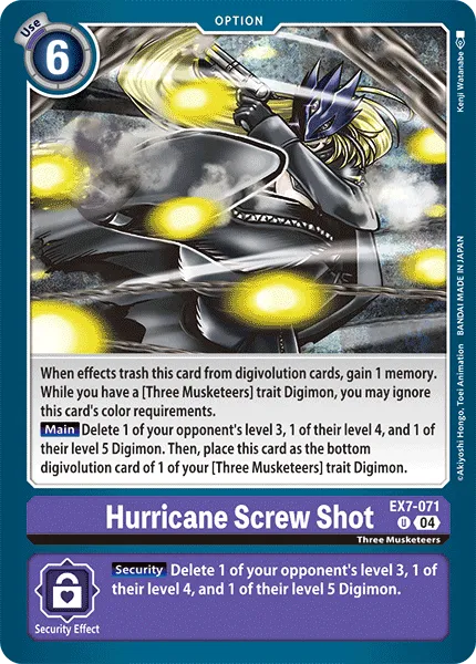 Hurricane Screw Shot &mdash; Digimon Card Game card