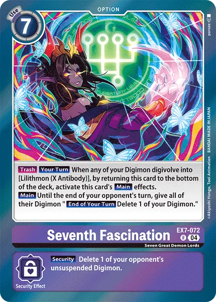 Seventh Fascination &mdash; Digimon Card Game card