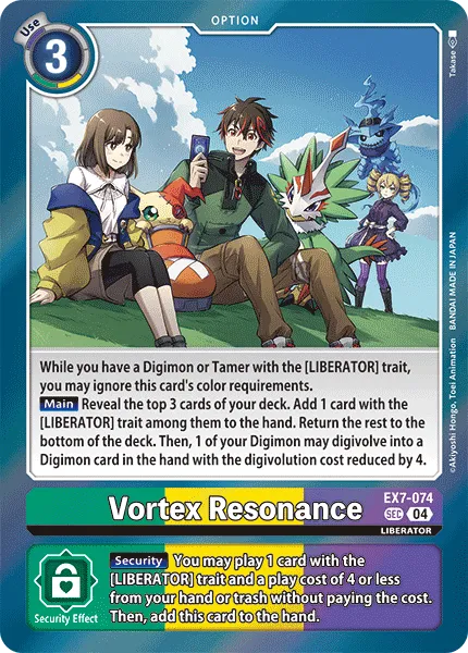 Vortex Resonance &mdash; Digimon Card Game card