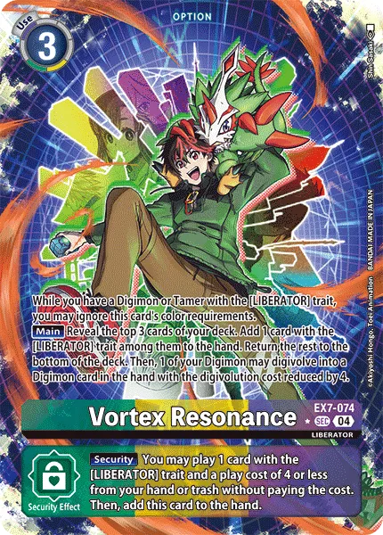 Vortex Resonance &mdash; Digimon Card Game card