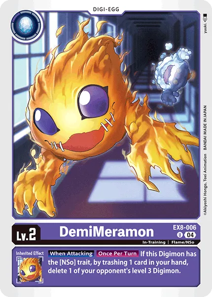 DemiMeramon &mdash; Digimon Card Game card