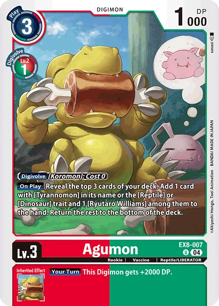 Agumon &mdash; Digimon Card Game card