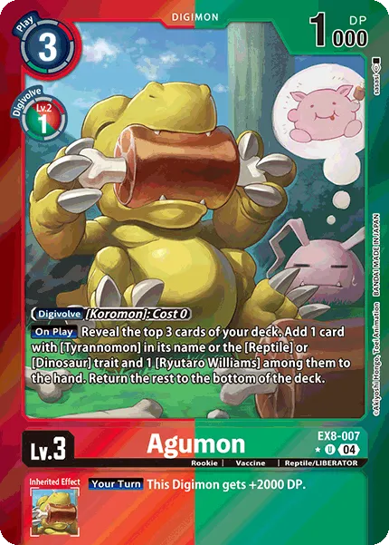 Agumon &mdash; Digimon Card Game card