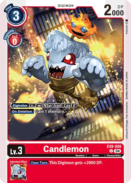 Candlemon &mdash; Digimon Card Game card