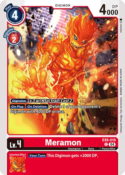 Meramon &mdash; Digimon Card Game card