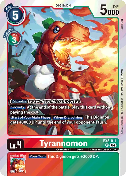 Tyrannomon &mdash; Digimon Card Game card