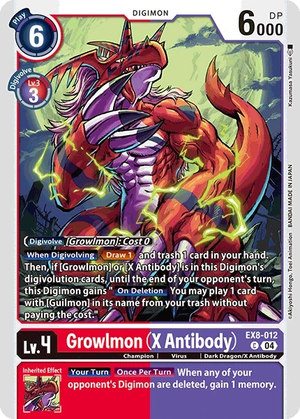 Growlmon (X Antibody) &mdash; Digimon Card Game card