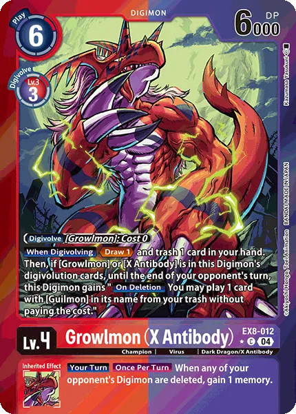 Growlmon (X Antibody) &mdash; Digimon Card Game card