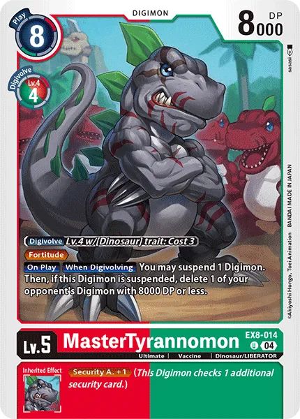 MasterTyrannomon &mdash; Digimon Card Game card