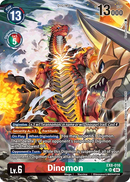 Dinomon &mdash; Digimon Card Game card