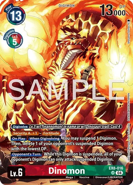 Dinomon &mdash; Digimon Card Game card