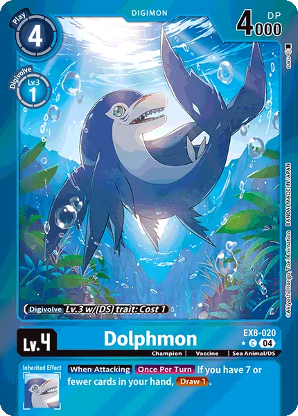 Dolphmon &mdash; Digimon Card Game card