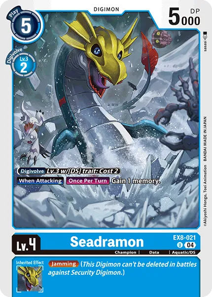 Seadramon &mdash; Digimon Card Game card