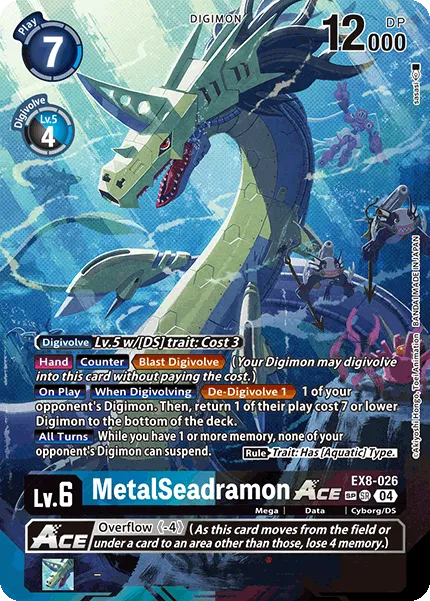 MetalSeadramon ACE &mdash; Digimon Card Game card