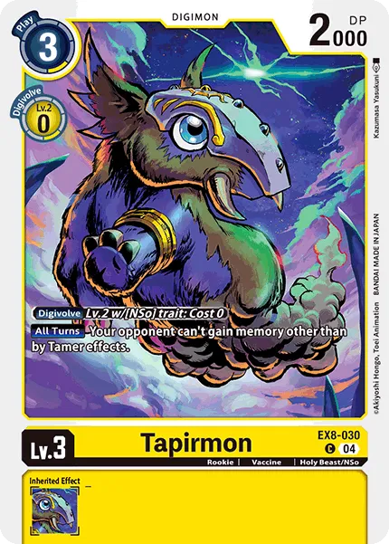 Tapirmon &mdash; Digimon Card Game card