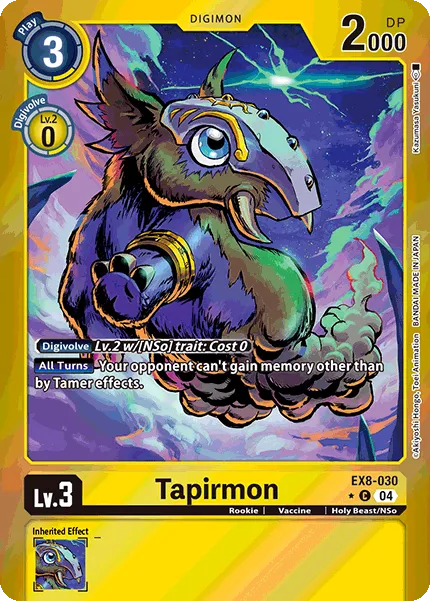 Tapirmon &mdash; Digimon Card Game card