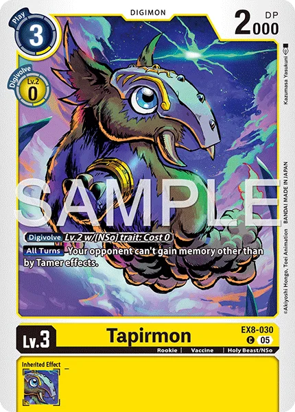 Tapirmon &mdash; Digimon Card Game card