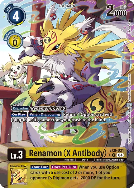 Renamon (X Antibody) &mdash; Digimon Card Game card