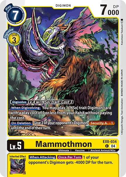 Mammothmon &mdash; Digimon Card Game card