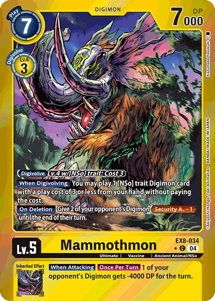 Mammothmon &mdash; Digimon Card Game card