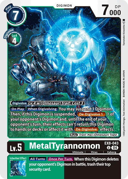 MetalTyrannomon &mdash; Digimon Card Game card