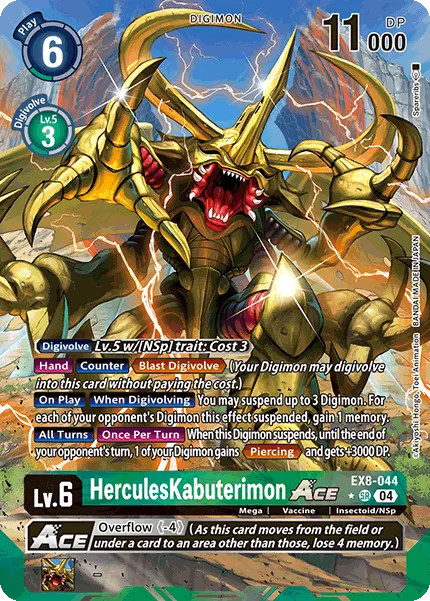 HerculesKabuterimon ACE &mdash; Digimon Card Game card
