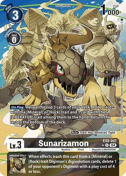 Sunarizamon &mdash; Digimon Card Game card
