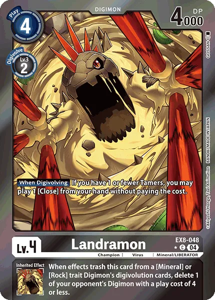 Landramon &mdash; Digimon Card Game card