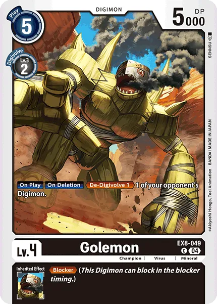 Golemon &mdash; Digimon Card Game card