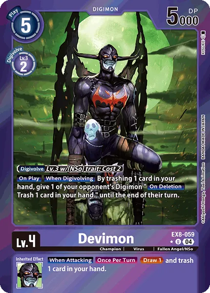 Devimon &mdash; Digimon Card Game card