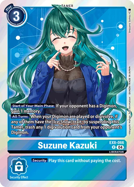 Suzune Kazuki &mdash; Digimon Card Game card