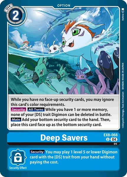 Deep Savers &mdash; Digimon Card Game card