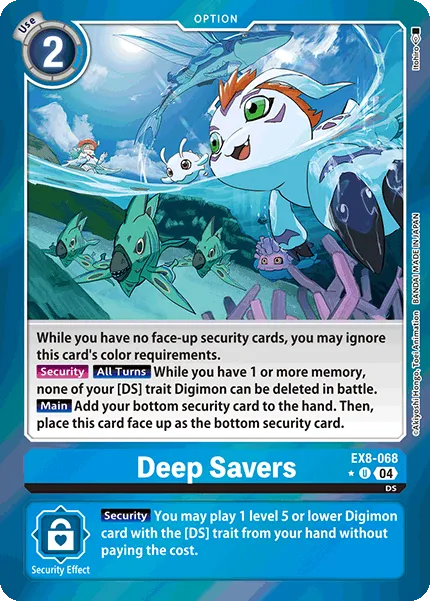 Deep Savers &mdash; Digimon Card Game card