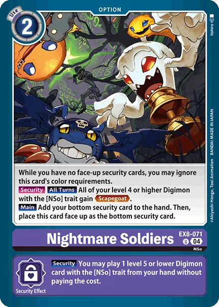 Nightmare Soldiers &mdash; Digimon Card Game card