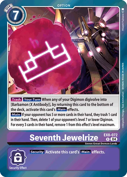 Seventh Jewelrize &mdash; Digimon Card Game card