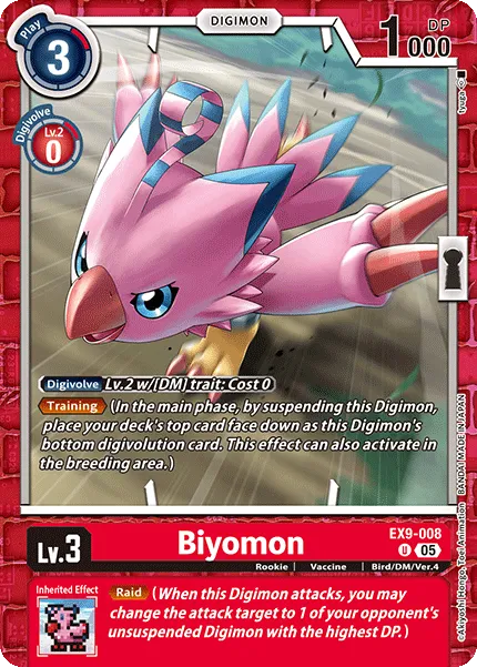 Biyomon &mdash; Digimon Card Game card