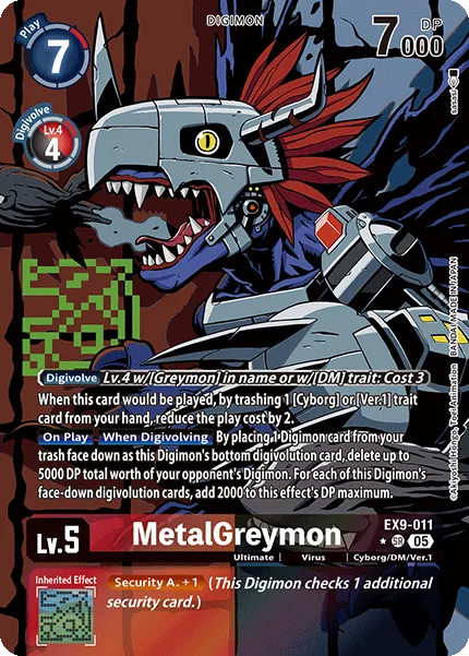 MetalGreymon &mdash; Digimon Card Game card