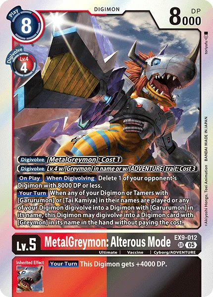 MetalGreymon: Alterous Mode &mdash; Digimon Card Game card