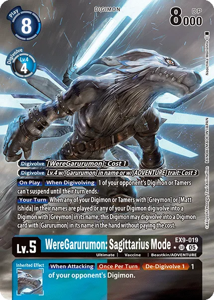 WereGarurumon: Sagittarius Mode &mdash; Digimon Card Game card