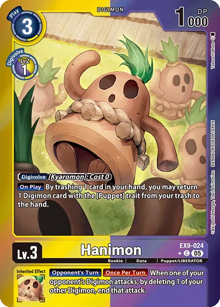 Hanimon &mdash; Digimon Card Game card