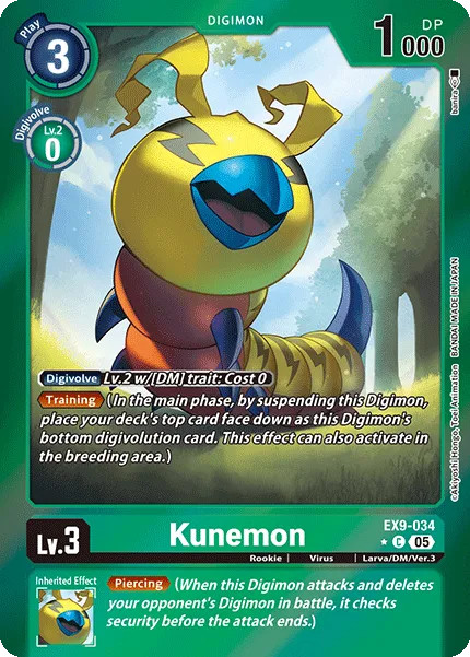 Kunemon &mdash; Digimon Card Game card