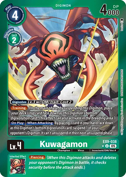 Kuwagamon &mdash; Digimon Card Game card