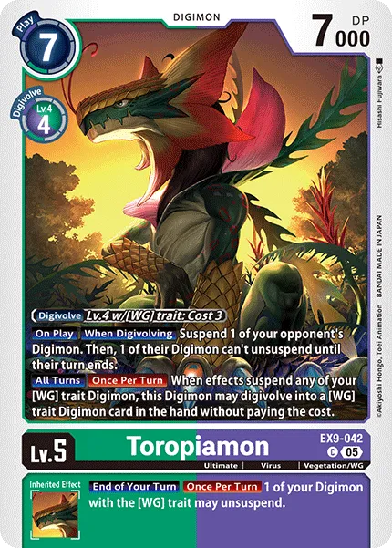 Toropiamon &mdash; Digimon Card Game card