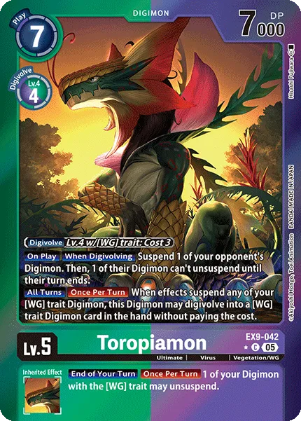 Toropiamon &mdash; Digimon Card Game card