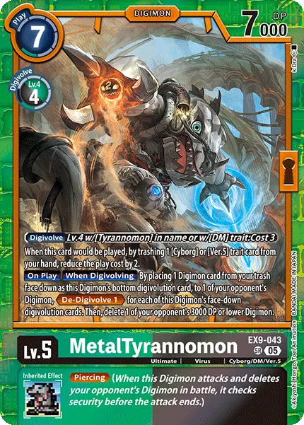MetalTyrannomon &mdash; Digimon Card Game card