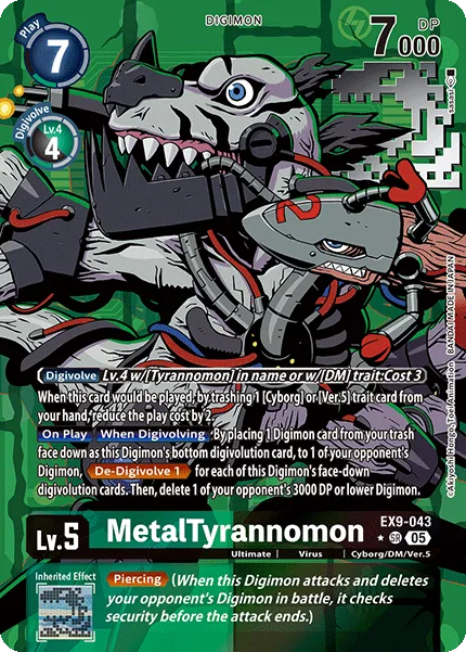 MetalTyrannomon &mdash; Digimon Card Game card