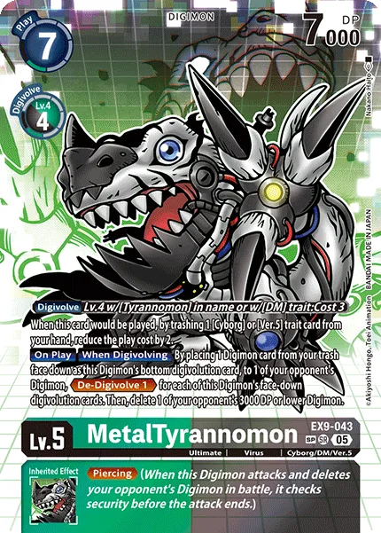 MetalTyrannomon &mdash; Digimon Card Game card